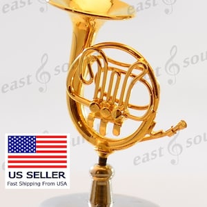 Miniature French Horn, 4&quot; Perfect Music Gift (Model 1:6)