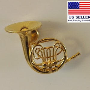 Miniature French Horn, Perfect Music Gift (1/12), Magnetic for Refrigerator