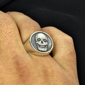 Memento Mori Silver Ring Memento Mori Signet Ring Stoicism - Etsy