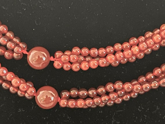 Carnelian and red agate necklaces, choice of 3, e… - image 3