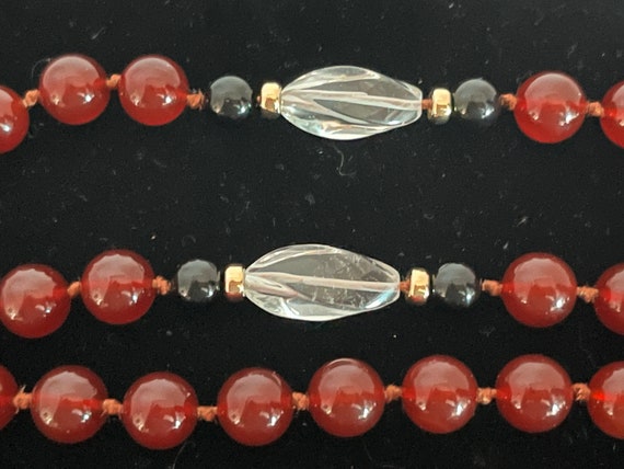 Carnelian and red agate necklaces, choice of 3, e… - image 8