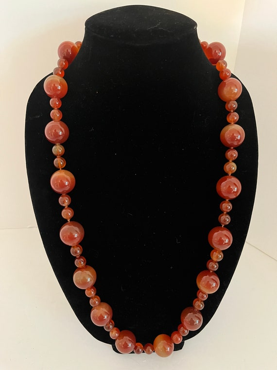 Carnelian and red agate necklaces, choice of 3, e… - image 4