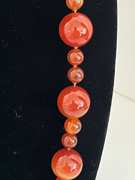 Carnelian and red agate necklaces, choice of 3, e… - image 5