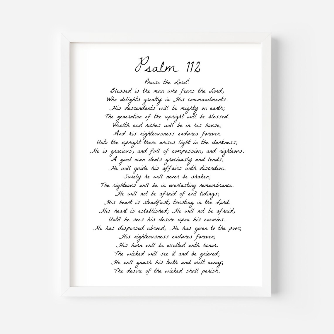 Psalm 112 Digital Printable Praise the Lord instant download | Etsy