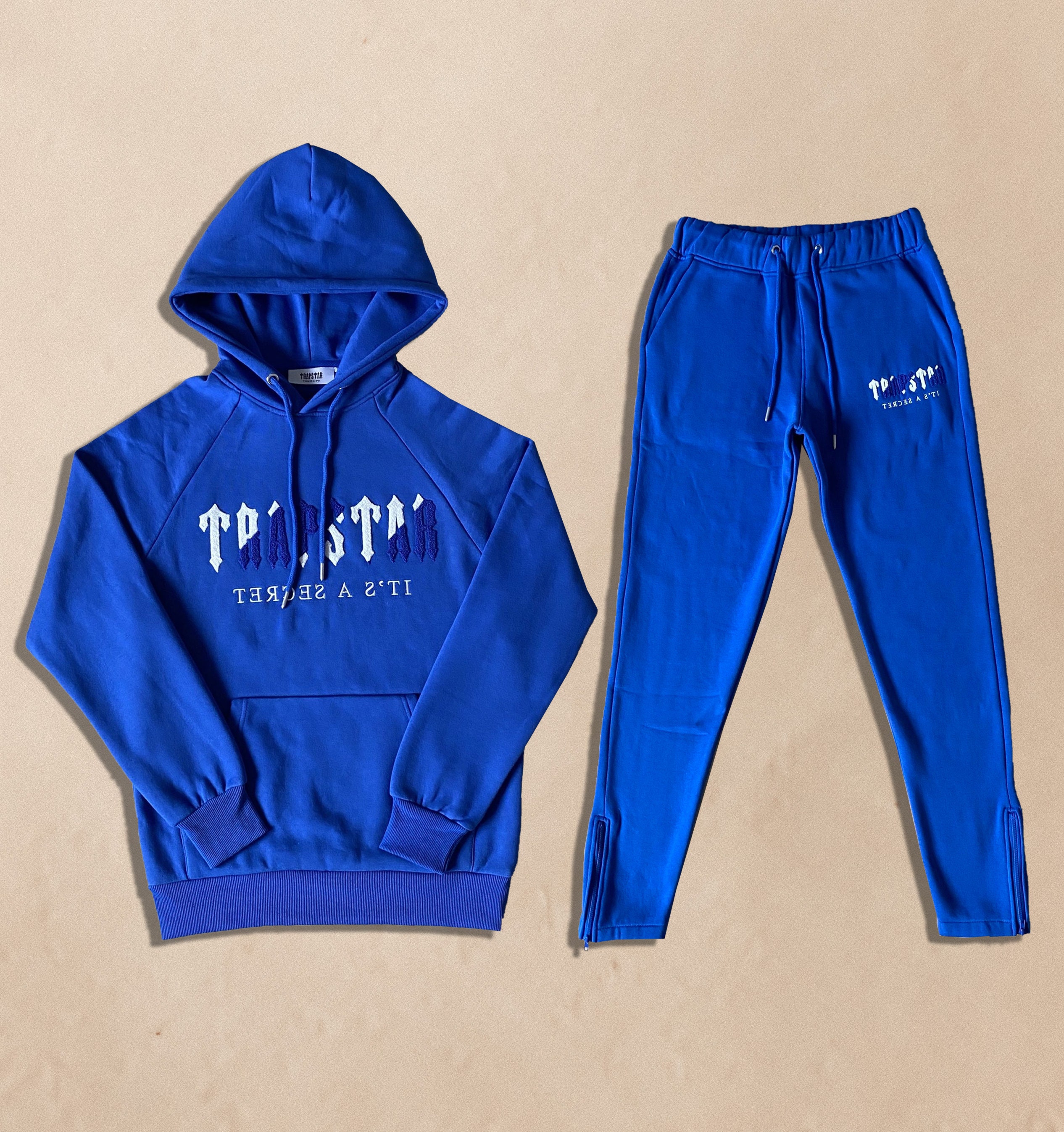 Trapstar Chenille Lightning Blue Tracksuit (Large) Shop Authentic vlr