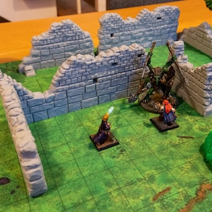 Ruin Scatter Terrain for DnD / TTRPGs • Tabletop Terrain Miniatures • Dungeons & Dragons Map • Destroyed Buildings