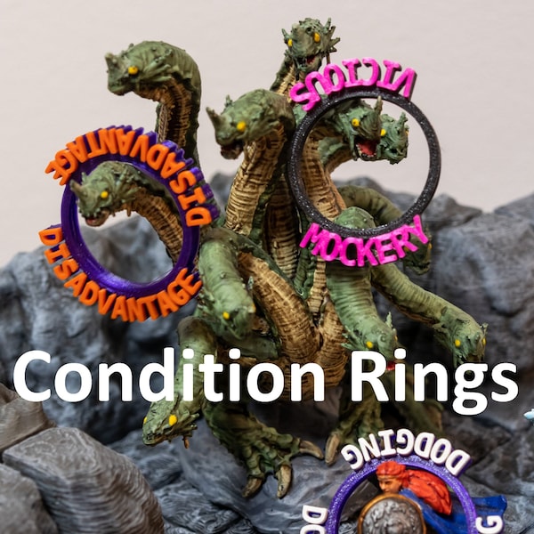 Condition Rings • Dungeons and Dragons (DnD) • Condition Marker Rings