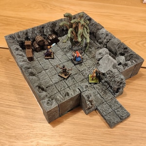Kerkertegels Grotset 1 • Tafelterrein • Dungeons & Dragons Grotkaart • Openforge • Grot • RPG