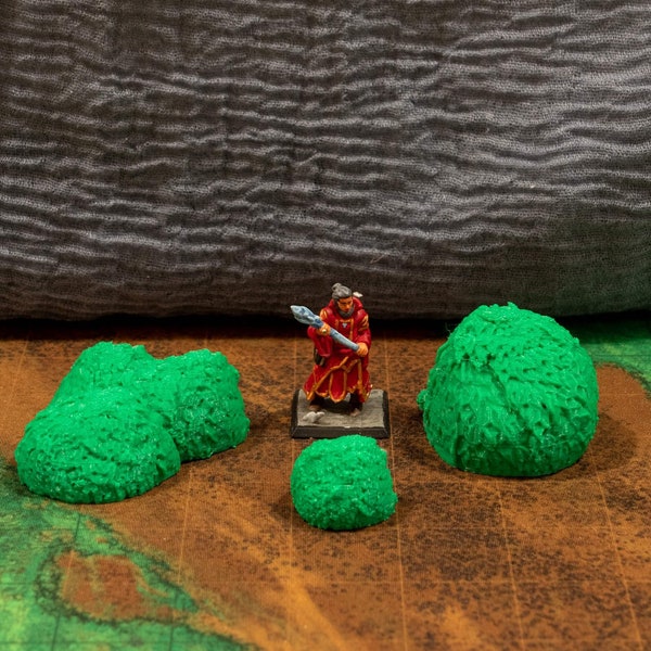 Büsche Scatter Terrain für DnD / TTRPGs • Tabletop Terrain Miniatures • Dungeons & Dragons Map • RPG Bush Props