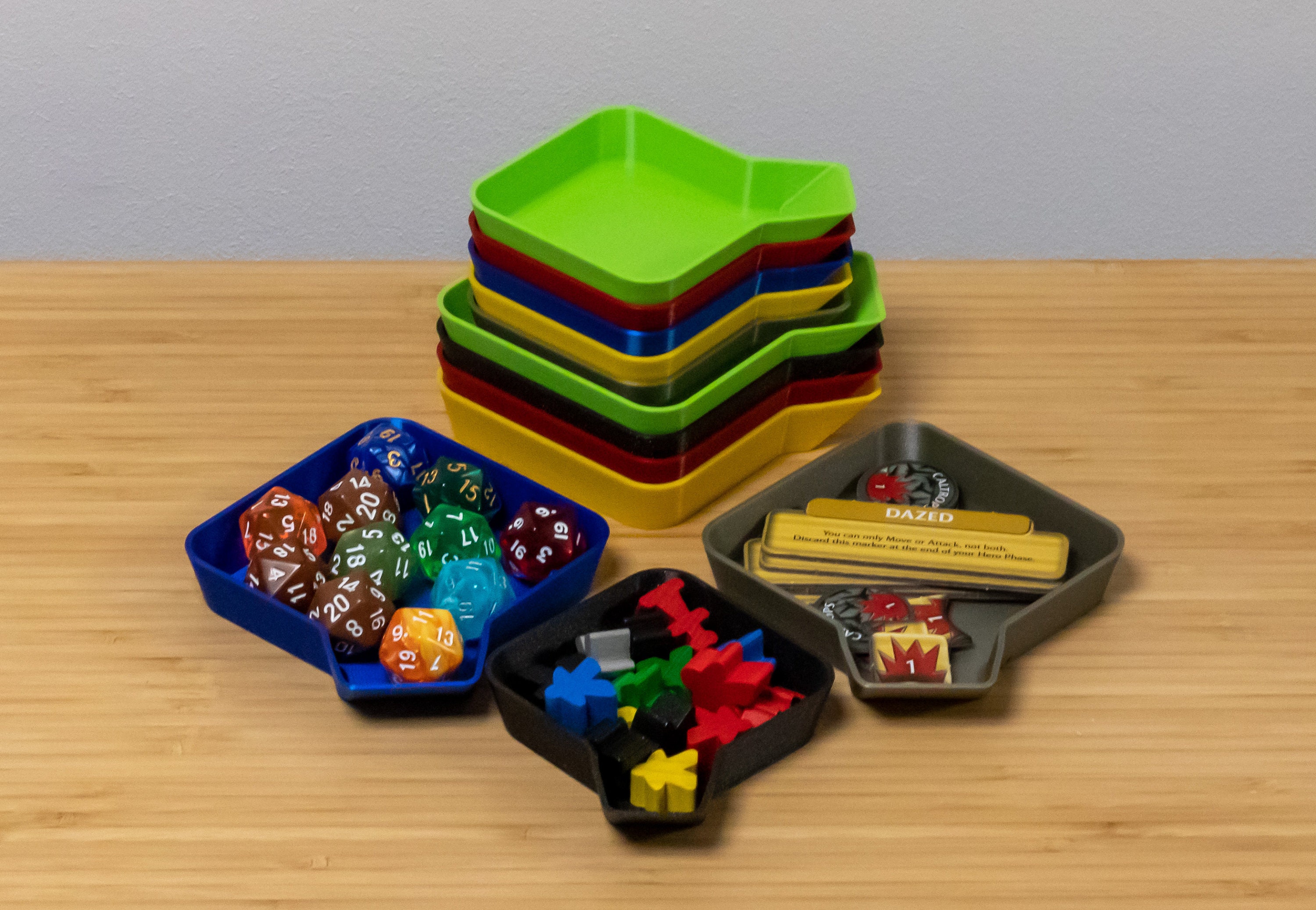 Stackable Board Game Trays Organize Game Tokens Dice and | Etsy