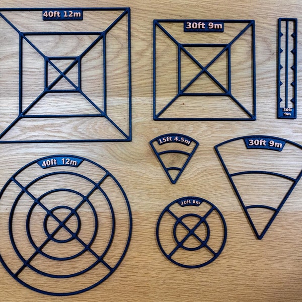 Spell Templates • Areas of Effect • AoE • Dungeons and Dragons • Tabletop