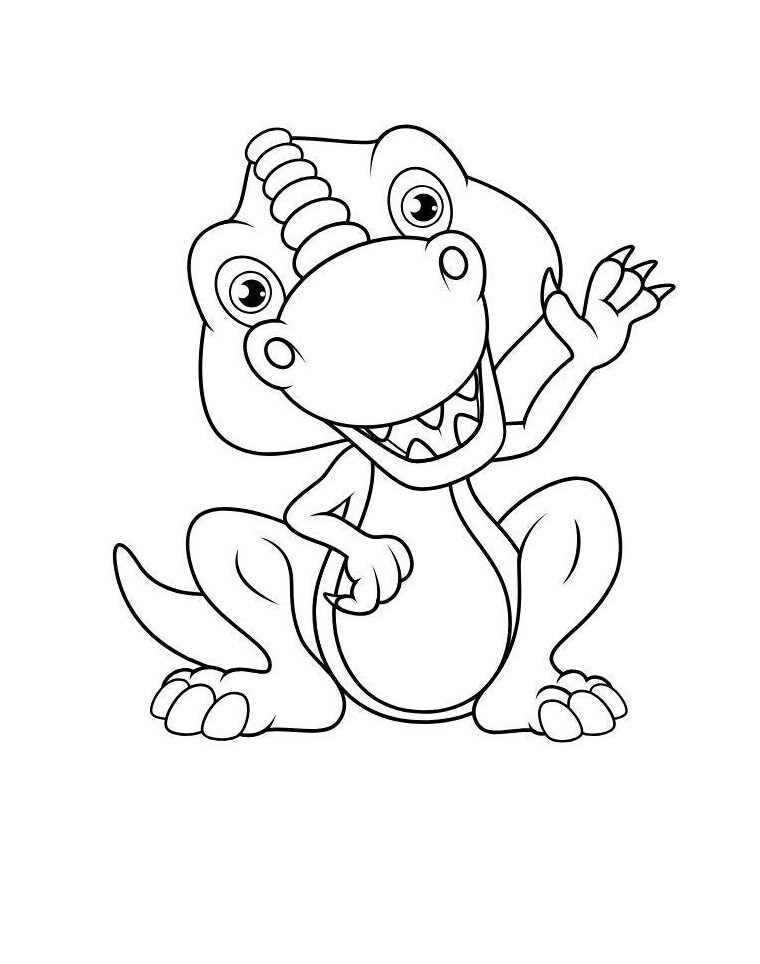 Dinosaur coloring pages | Etsy
