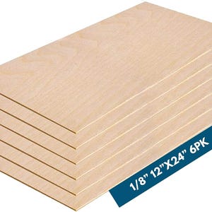 1/8" (3mm) Baltic Birch Plywood – B/BB Grade (Varying Lengths, Widths and Package Quantities)