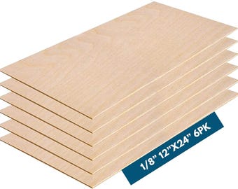 1/8" (3mm) Baltic Birch Plywood – B/BB Grade (Varying Lengths, Widths and Package Quantities)