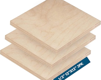 1/2" x 12" x 12" Baltic Birch Plywood B/BB Grade (3 Pack)