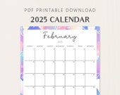 2025 Calendars PORTRAIT Blank Monthly Planner| Fillable | 8.5x11 | Monday Sunday Start, Vertical Cute & Fun Printable PDF