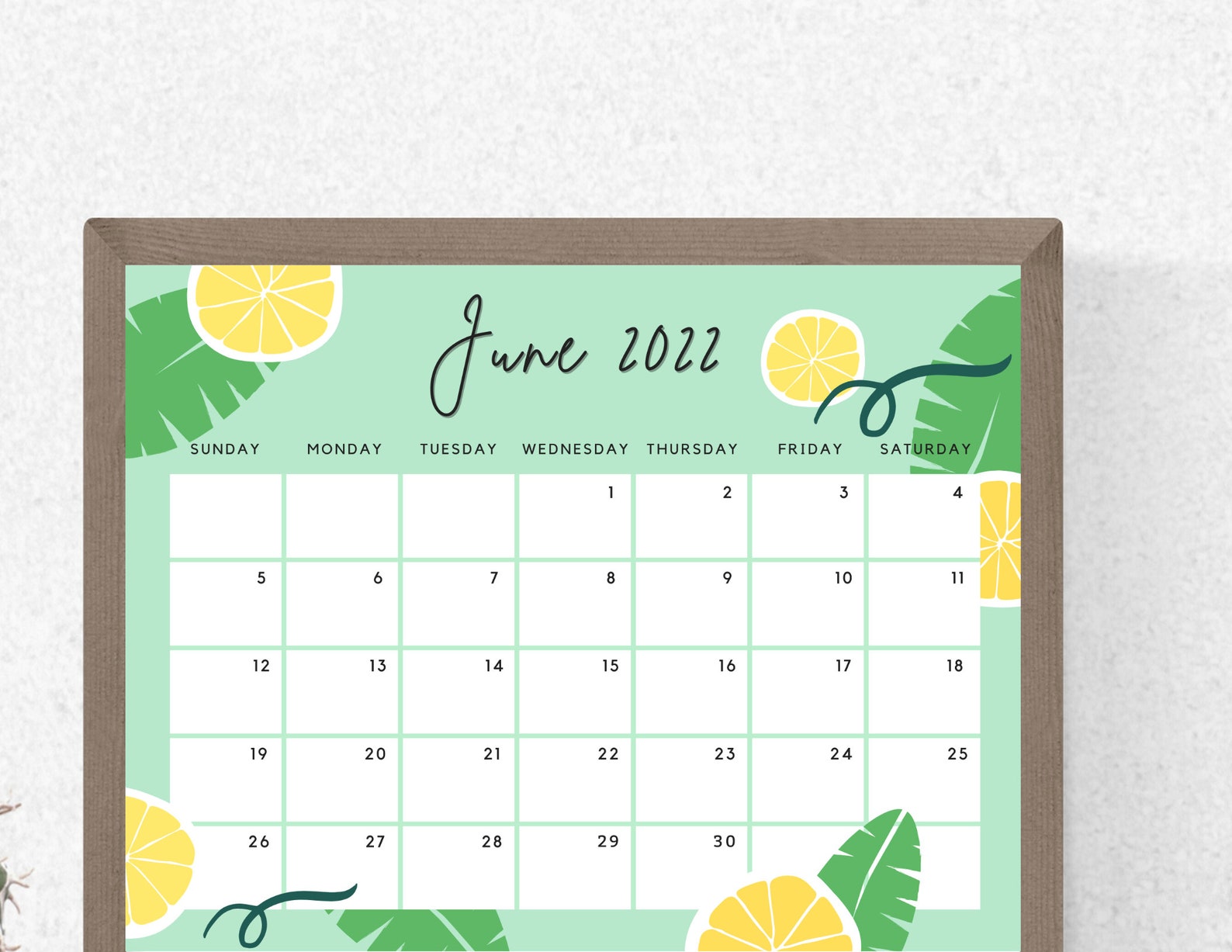June 2022 Calendar Cute Summer Printable Calendar Planner | Etsy