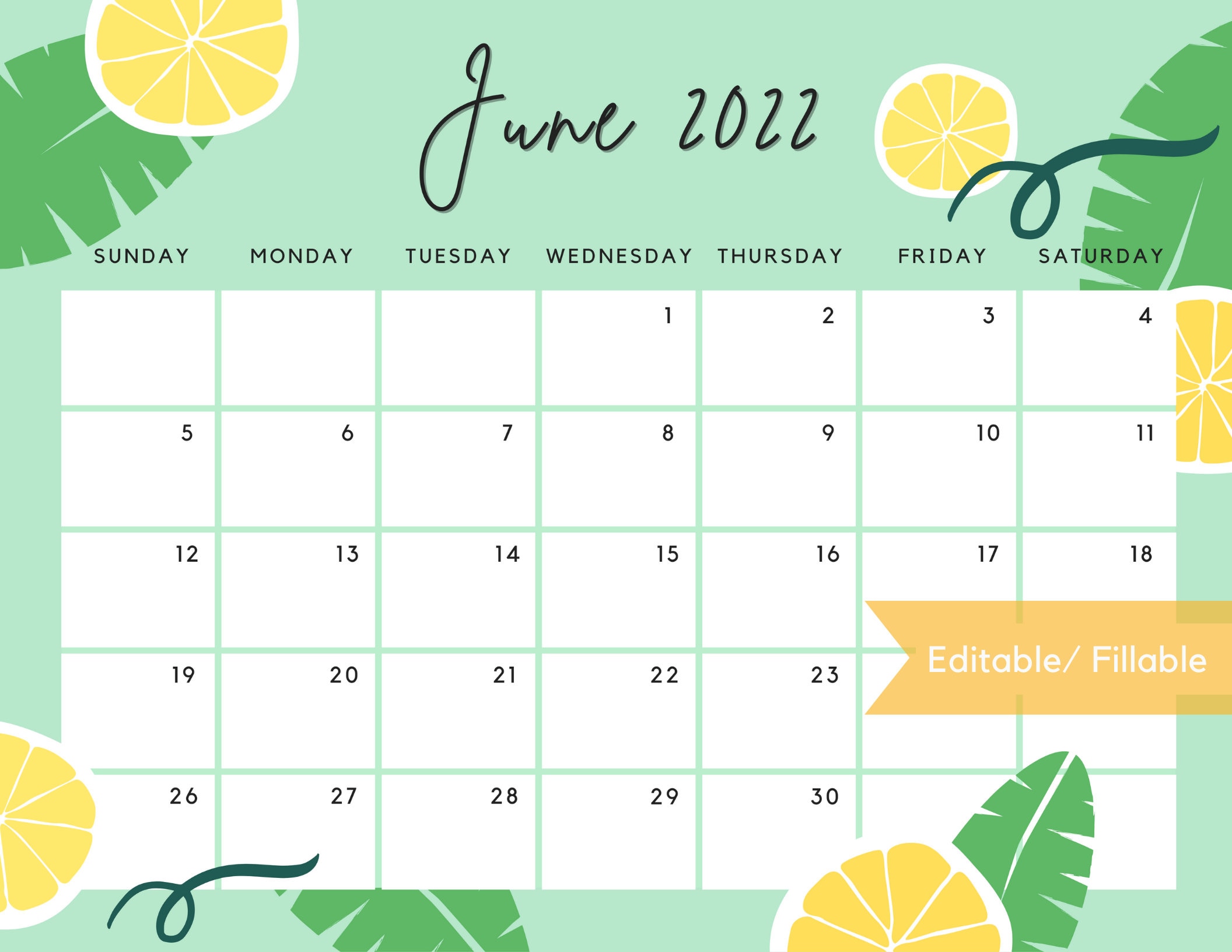 June 2022 Calendars 25 Free Printables Printabulls June 2022 Calendar 