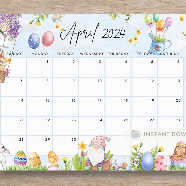 Gnome Calendar 2024 Etsy