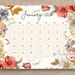 January 2024 Calendar Printable Planner Beautiful Vintage - Etsy