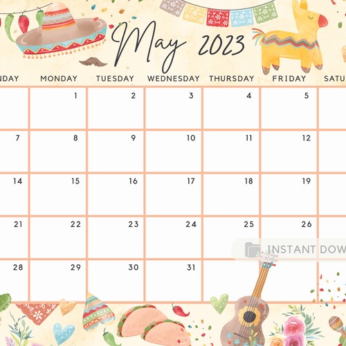 may-2023-calendar-cute-fun-cinco-de-mayo-theme-printable-etsy