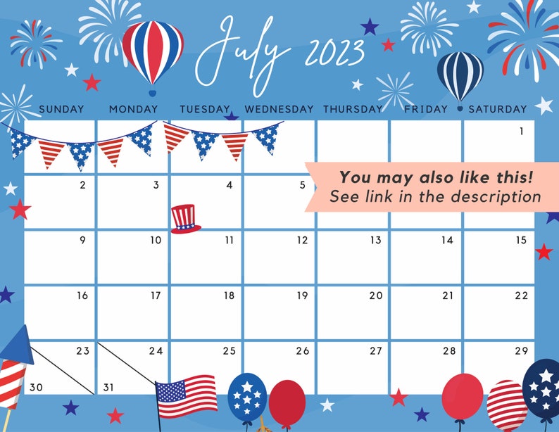 Fillable June 2023 Calendar Rainbow Summer Floral Printable - Etsy Ireland