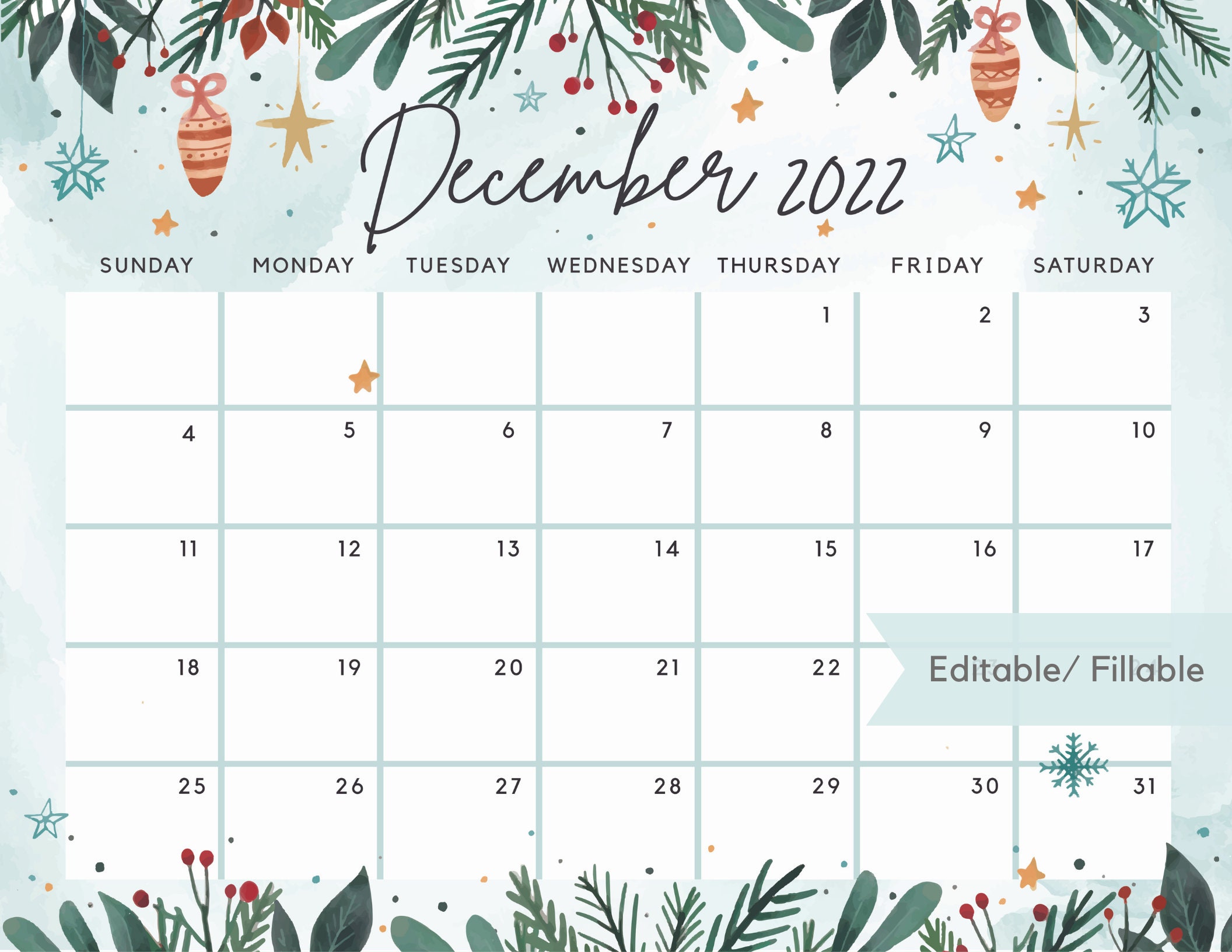 december 2022 calendar clipart for powerpoint