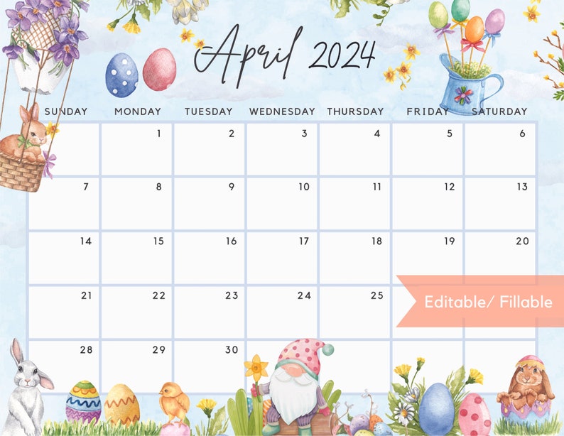 Calendar 2024 Bundle, Editable Monthly Planner January to December 24