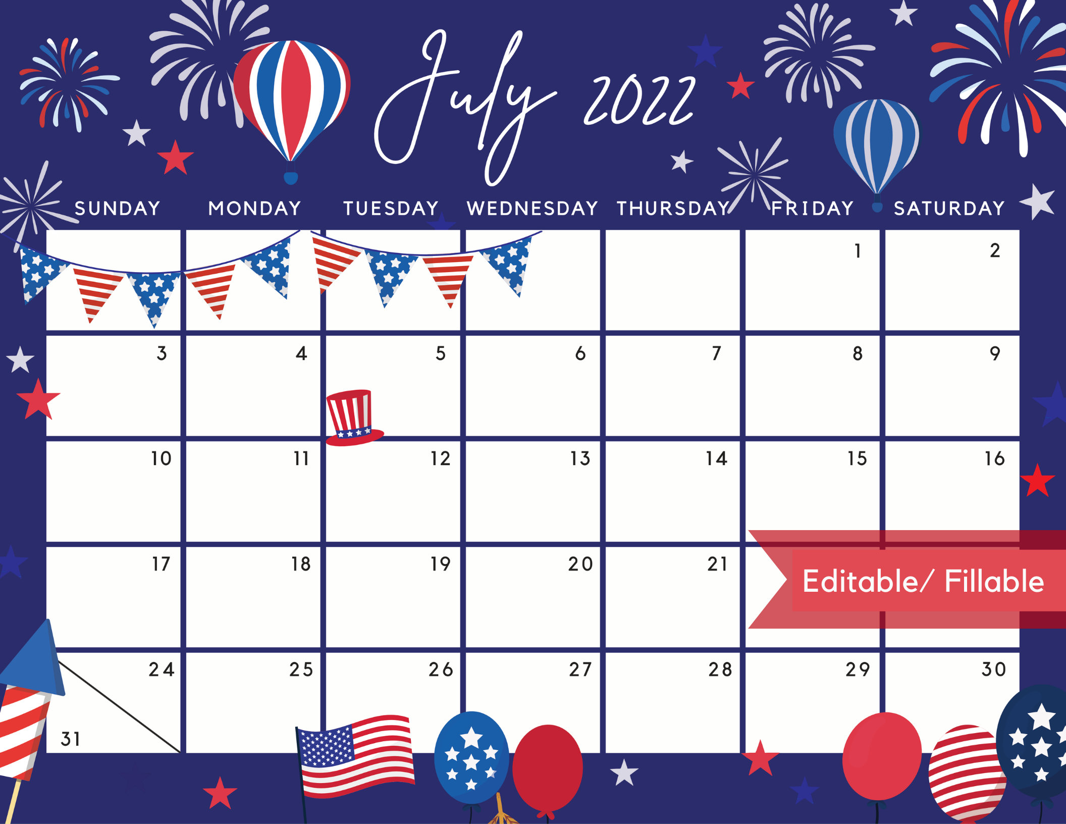 printable national day calendar