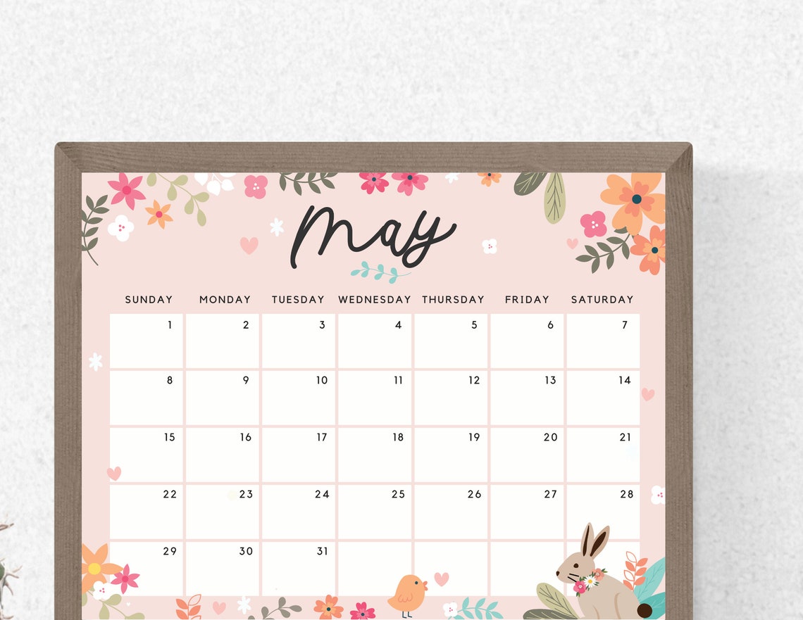 May 2022 Calendar Cute Customize And Print May 2022 Calendar Cute Customize And Print