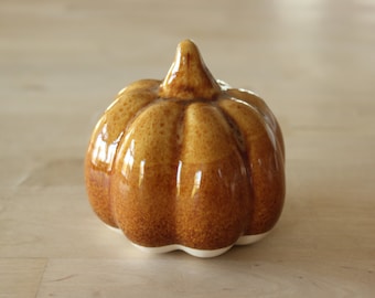 Citrouille, Citrouille décorative, Citrouille en céramique, Ornement de citrouille marron, Grande