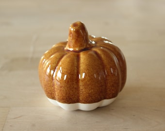 Citrouille, Citrouille décorative, Citrouille en céramique, Citrouille brune, Petite