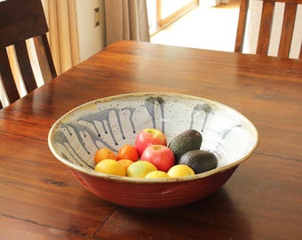 Bol en poterie, bol décoratif, grand bol, bol sculptural