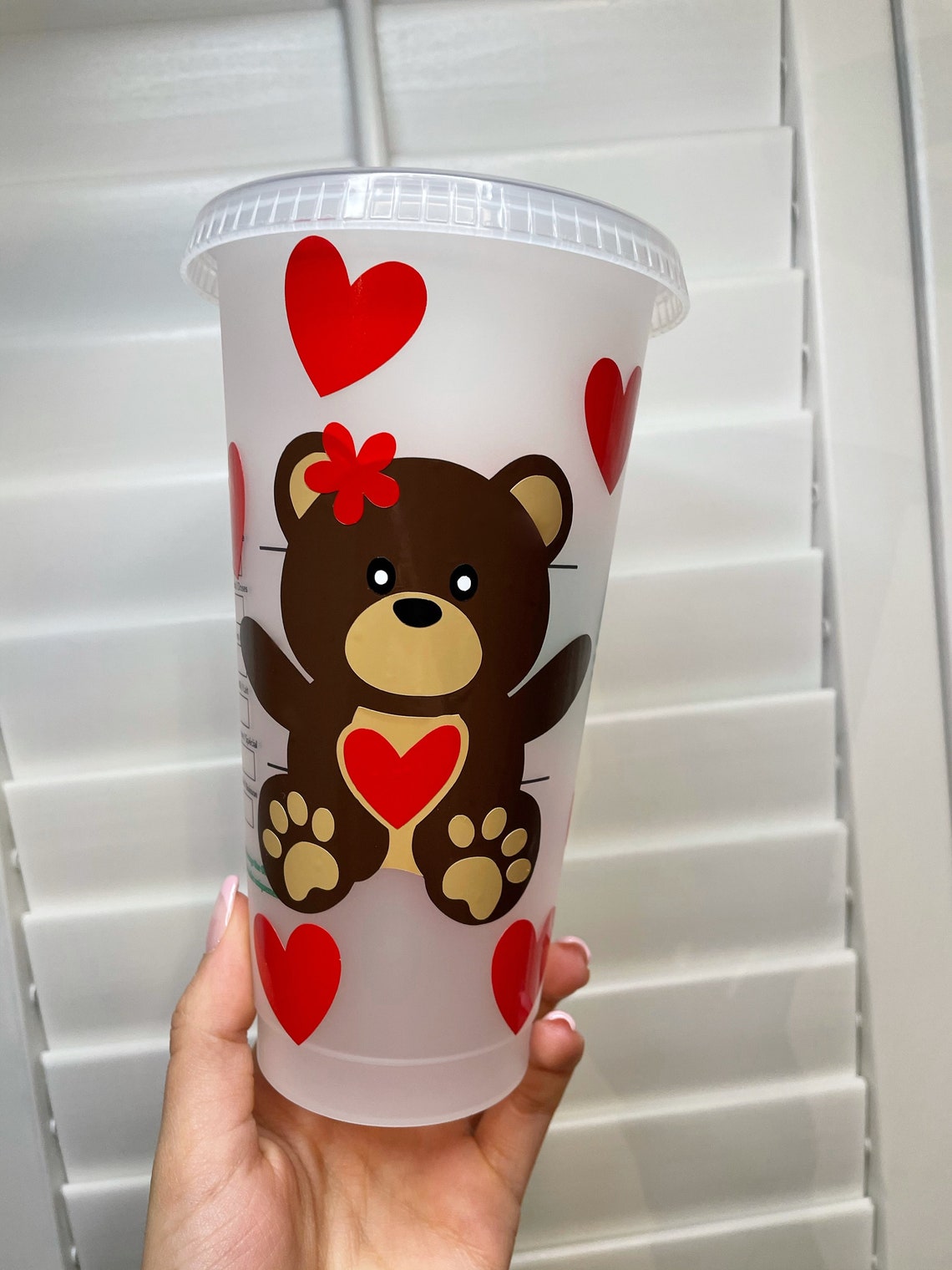 Teddy Bear Starbucks Cup Etsy