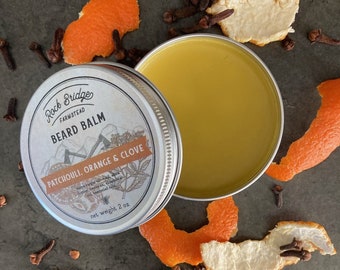 Beard Balm - Patchouli, Orange & Clove - Beeswax Natural (2oz)