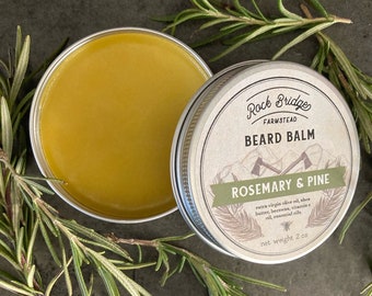 Beard Balm - Rosemary & Pine - Beeswax Natural (2oz)