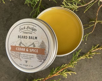 Beard Balm - Cedar & Spice - Beeswax Natural  (2oz)