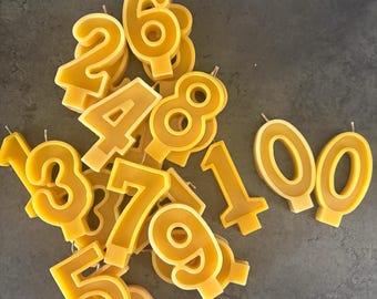 Legacy Collection - Beeswax Birthday Candles (20 total candles 2 of each 0-9)