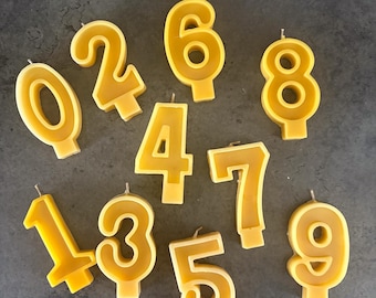 Wonder Years Collection - Beeswax Birthday Candles (10 total candles 0-9)