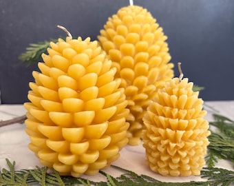 Pinecone Beeswax Candle - 3 SIZE OPTIONS