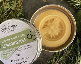 Beeswax Lotion bar Lemongrass- 1oz (net 2oz)