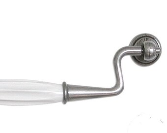 White Porcelain Pull - 192mm center to center