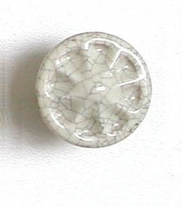 35 mm Knob in Cream Crackle Porcelain