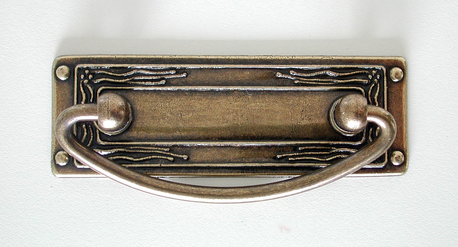 Antique Brass Pull With Backplate Etsy