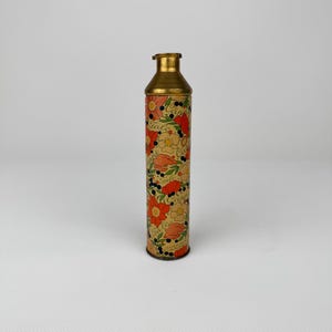 Vintage Art Deco Talcum Powder Bottle with Dispenser, Floral Design Cheramy New York Collectible Home Decor