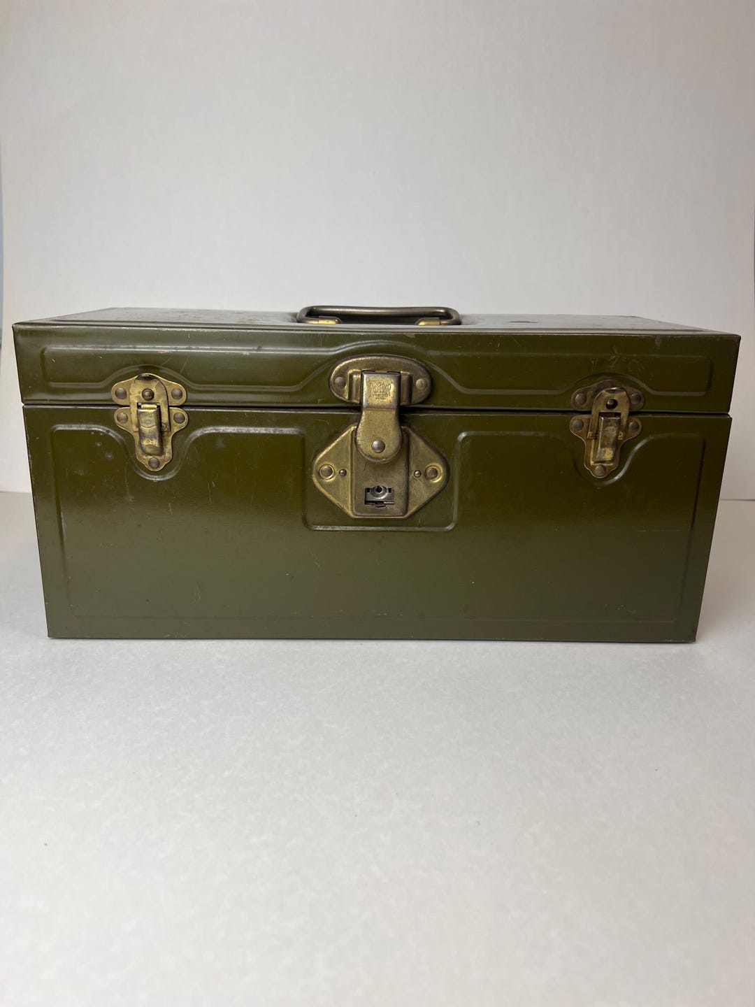 Vintage Union Tool Chest Co Green Metal Utility Box Etsy