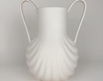 Tall White Sculptural Trophy Vase - Anthropology