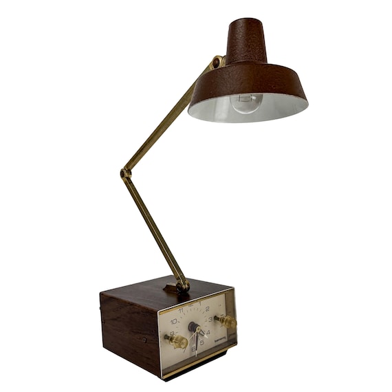 Mid Century Alarm Clock Task Lamp by Tensor