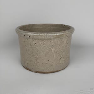 Vintage White Crackled Stoneware Pot Planter