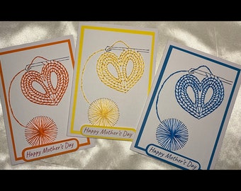 Make this Mother's Day truly special with a card as unique and beautiful as your Mum. Hand stitched Mother's Day card
